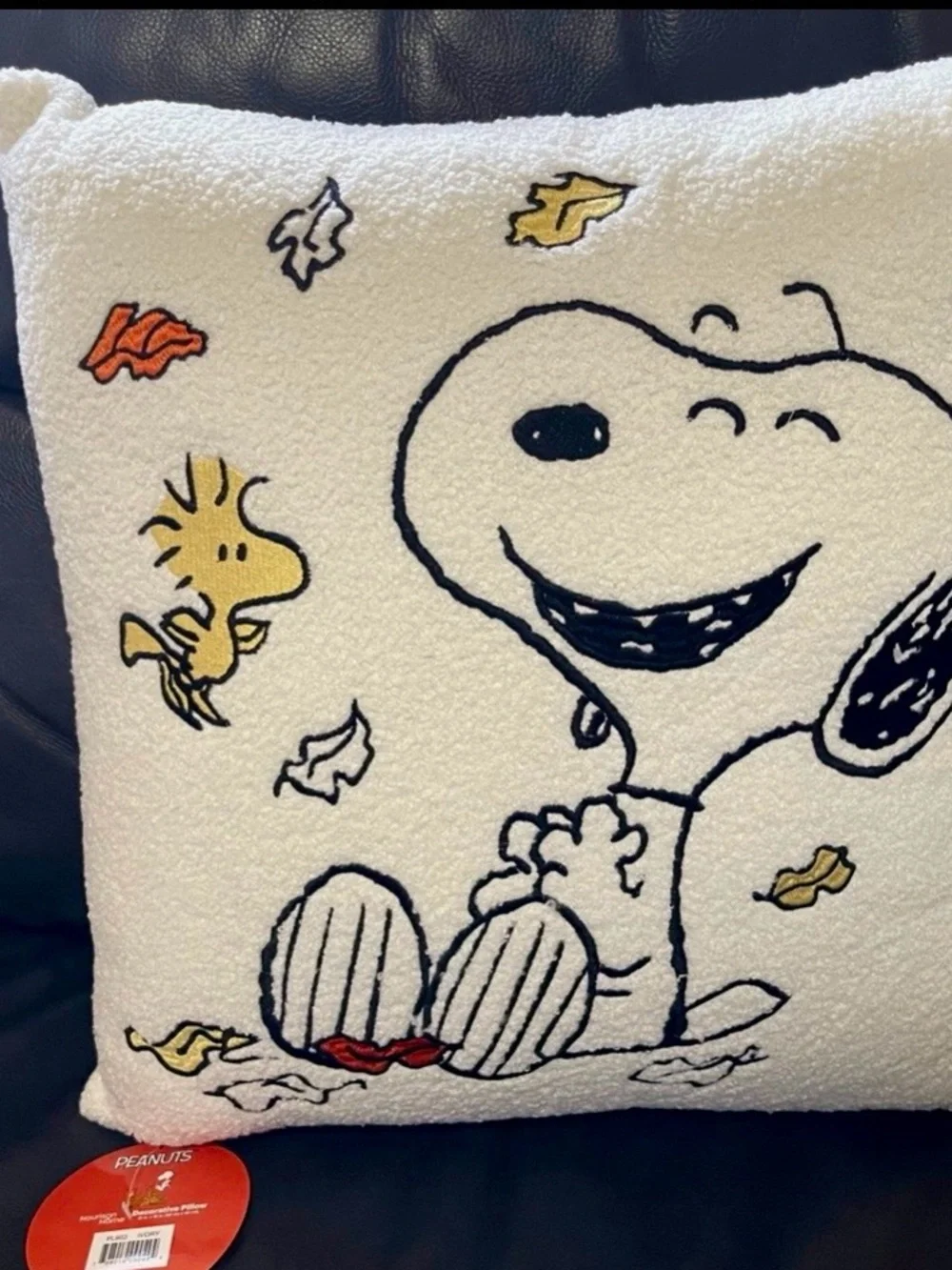 PEANUTS Snoopy Sherpa Fall Pillow - Thanksgiving Peanuts Pillow - Fall Peanuts